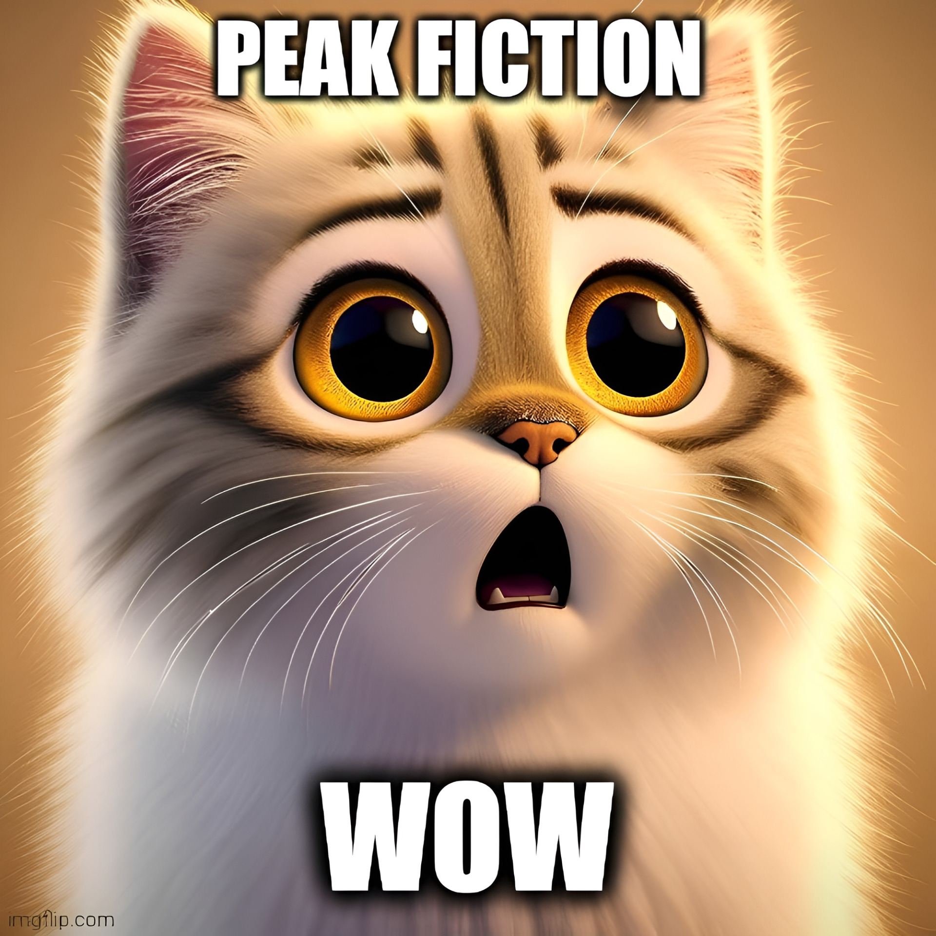 Wow cat , fun cat Blank Meme Template