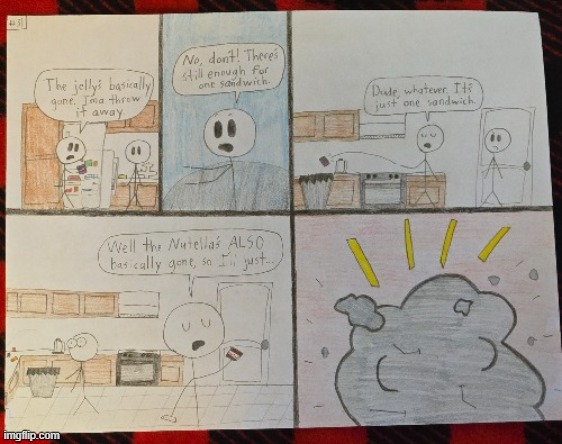 A thread of Flick7 comics! | image tagged in jelly,jam,throw,away,throw away,nutella | made w/ Imgflip meme maker