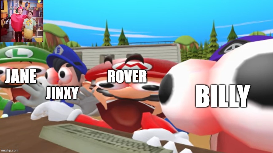 Rover and friends reacts to Mat YoYo memes in....... | JANE; JINXY; ROVER; BILLY | image tagged in smg4 characters scream | made w/ Imgflip meme maker