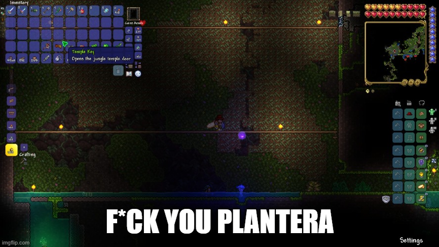 it was easy | F*CK YOU PLANTERA | image tagged in terraria | made w/ Imgflip meme maker