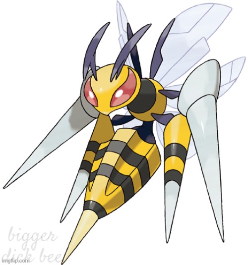 BDB 2: The Electric Boogaloo.mp3 | bigger dick bee | image tagged in mega beedrill,big dick bee,bigger dick bee | made w/ Imgflip meme maker