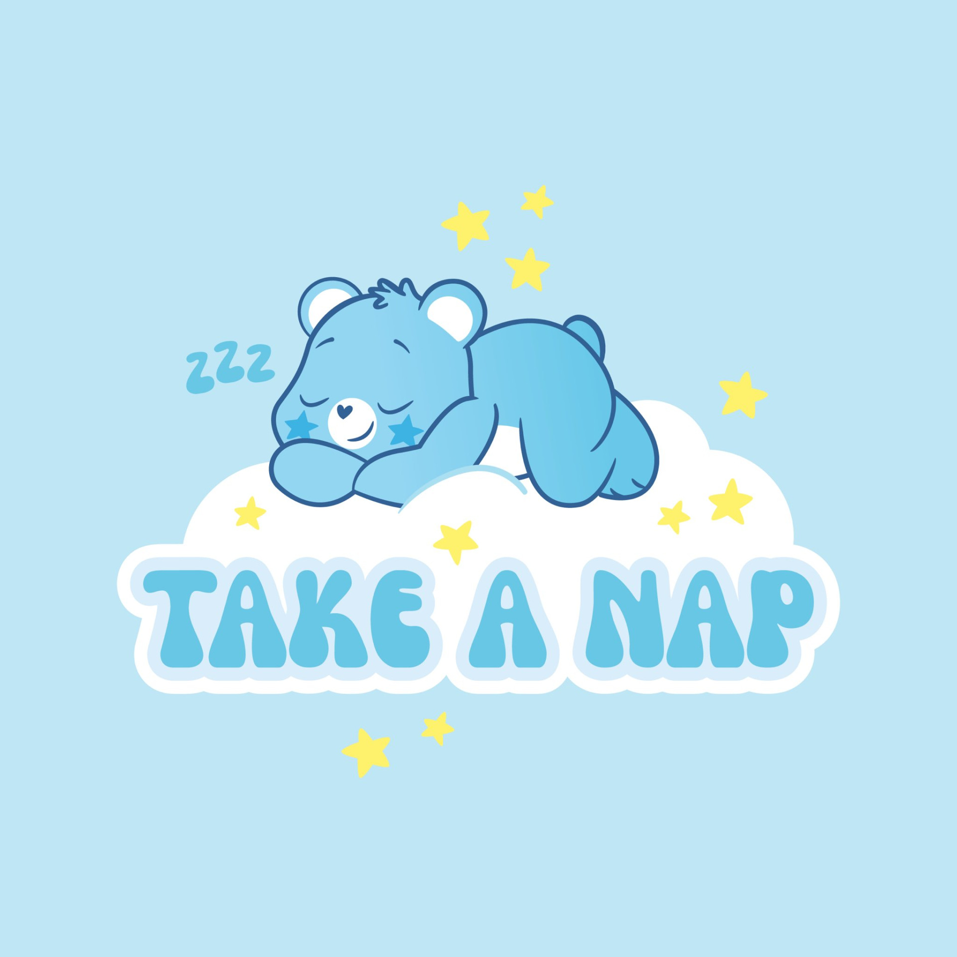 High Quality Care Bears Sunday Nap Blank Meme Template