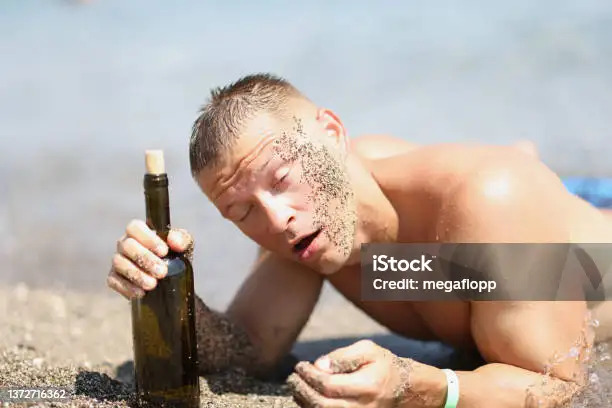 Drunk-white-guy-beach Blank Meme Template