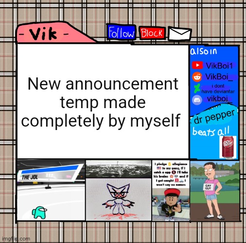 -Vik- fall announcement | New announcement temp made completely by myself | image tagged in -vik- fall announcement | made w/ Imgflip meme maker