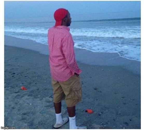 Guy looking at ocean | image tagged in guy looking at ocean | made w/ Imgflip meme maker