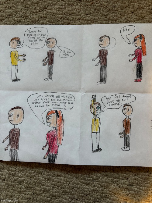 A hand drawn comic | image tagged in comic,cartoon | made w/ Imgflip meme maker