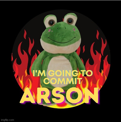 I'm going to commit arson frog | image tagged in i'm going to commit arson frog | made w/ Imgflip meme maker