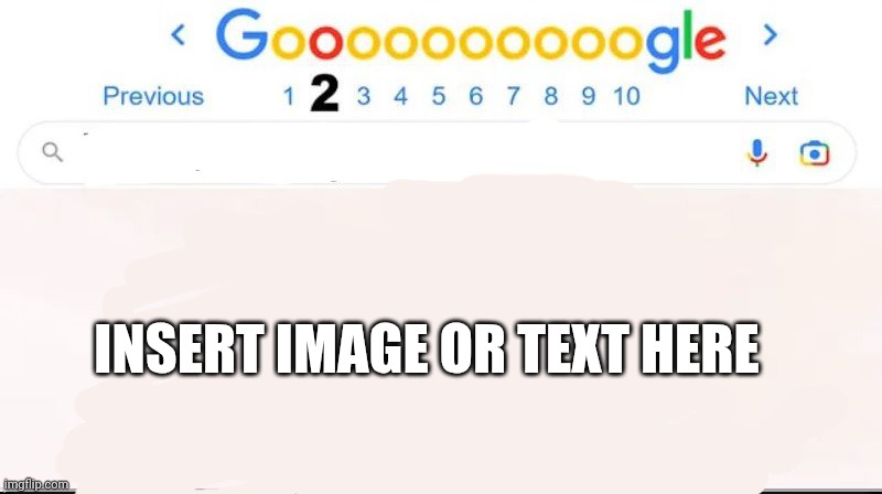 MEME TEMPLATE!!!! | INSERT IMAGE OR TEXT HERE | image tagged in second page of google | made w/ Imgflip meme maker