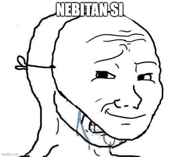 Smiling Mask Crying Man | NEBITAN SI | image tagged in smiling mask crying man | made w/ Imgflip meme maker