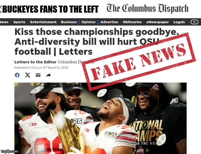 Columbus Dispatch meme | image tagged in memes,ohio state buckeyes,politics,college football,fake news,cnn | made w/ Imgflip meme maker