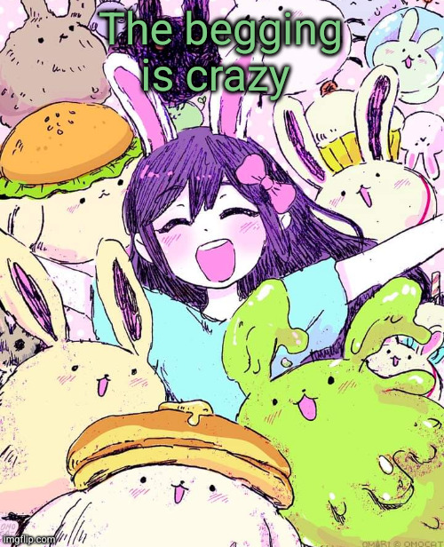 auby | The begging is crazy | image tagged in auby | made w/ Imgflip meme maker