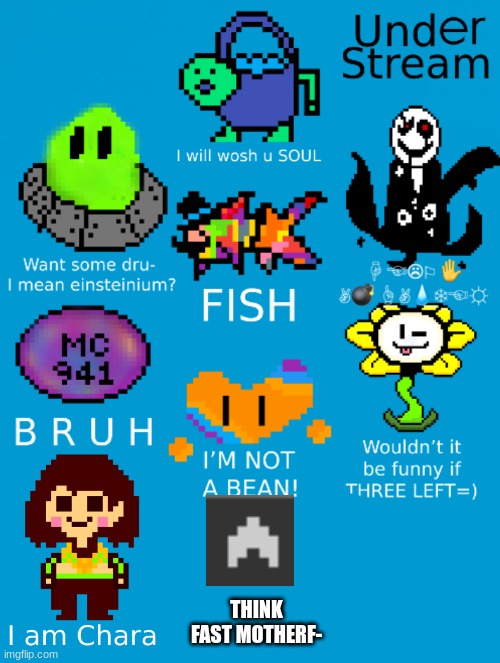 I added me :) | THINK FAST MOTHERF- | image tagged in understream updated again | made w/ Imgflip meme maker