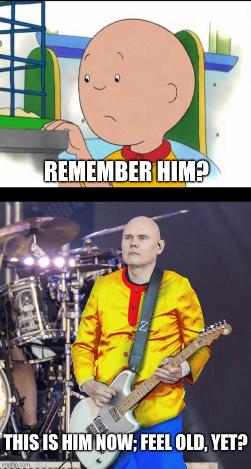 REMEMBER HIM? THIS IS HIM NOW; FEEL OLD, YET? | image tagged in caillou | made w/ Imgflip meme maker