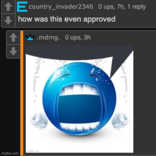 context: i posted a blank image in the fun steam and got 27 upvotes, country invader gets jealous | made w/ Imgflip meme maker