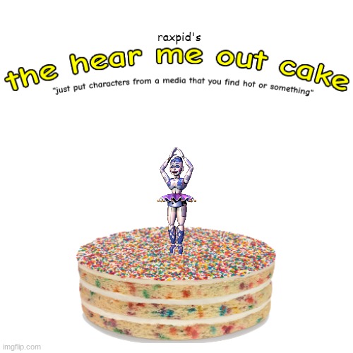 the hear me out cake | image tagged in the hear me out cake | made w/ Imgflip meme maker