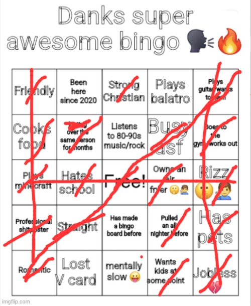 Danks super awesome bingo | image tagged in danks super awesome bingo | made w/ Imgflip meme maker