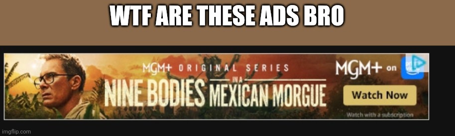 WTF ARE THESE ADS BRO | made w/ Imgflip meme maker