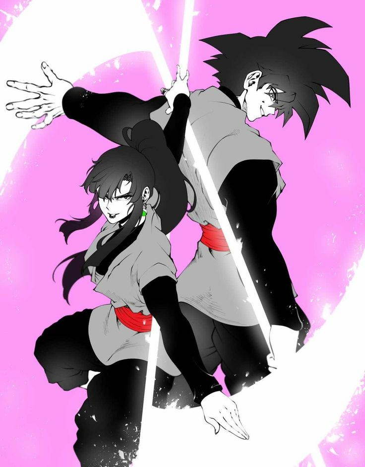 Black Goku x Black ChiChi Blank Meme Template