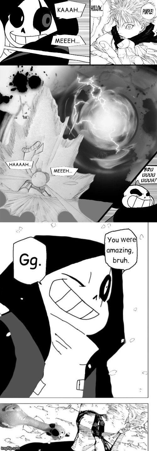 Just found this bruh | image tagged in bruh,undertale,epic sans,gojo,death battle | made w/ Imgflip meme maker