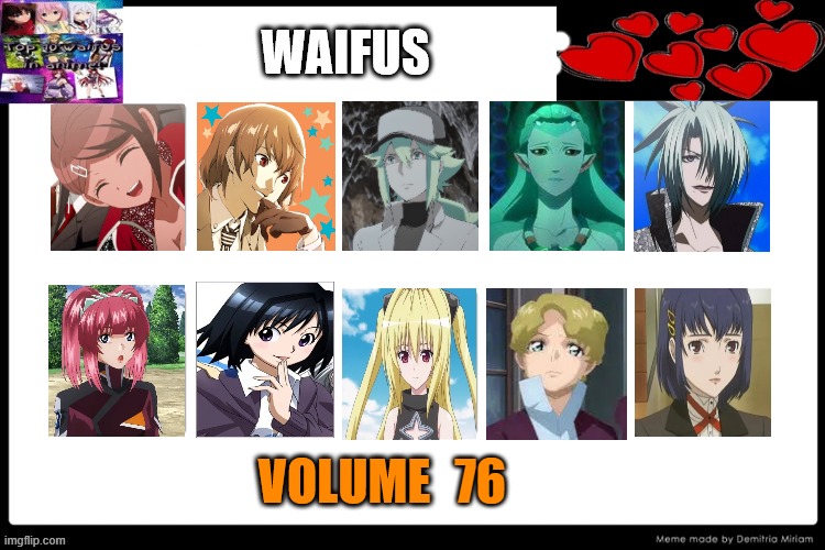 waifus volume 76 | 76 | image tagged in waifus volume meme,black cat,anime,the witcher,videogames,gifs sexy hot pretty beautiful gorgeous | made w/ Imgflip meme maker