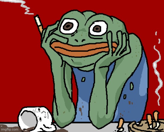 Disturbed pepe | image tagged in disturbed pepe | made w/ Imgflip meme maker