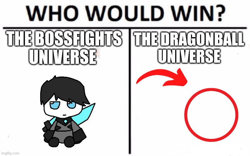 Finally a who would win that people might agree with | THE BOSSFIGHTS UNIVERSE; THE DRAGONBALL UNIVERSE | image tagged in memes,who would win | made w/ Imgflip meme maker