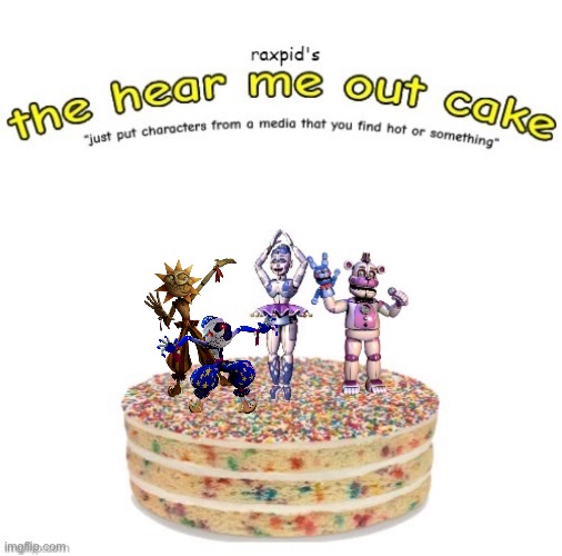 SUN AND MOON ALL THE WAYYYYY | image tagged in sun,moon,cake | made w/ Imgflip meme maker