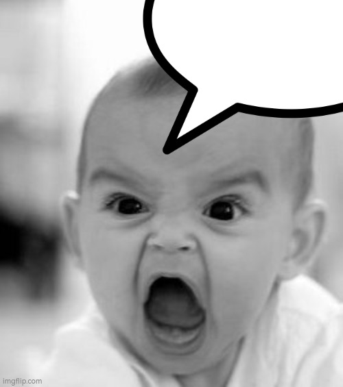 image tagged in memes,angry baby | made w/ Imgflip meme maker