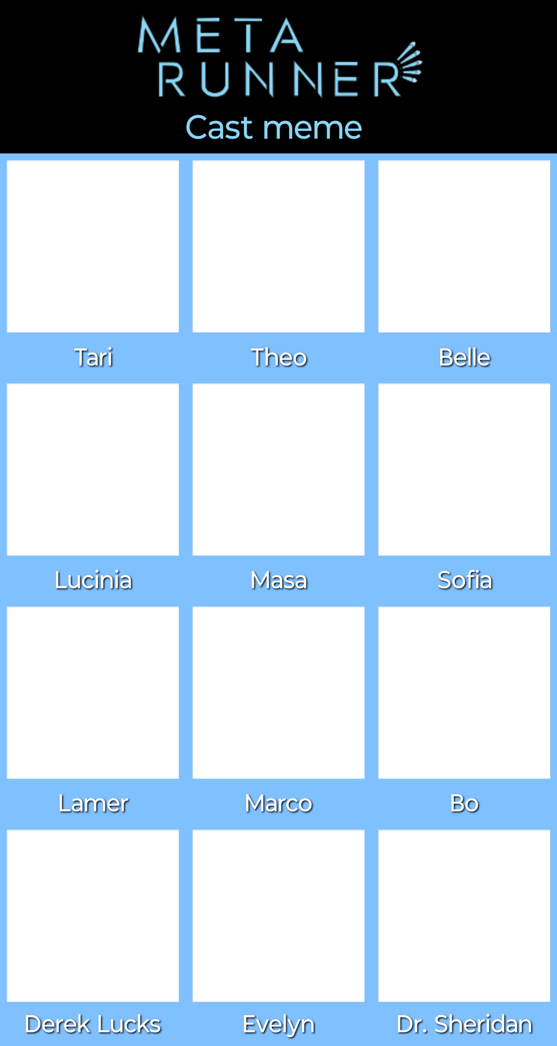 Meta Runner Cast Meme Blank Meme Template