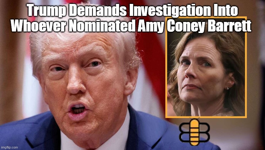 Trump Demands Investigation Into Whoever Nominated Amy Coney Barrett | made w/ Imgflip meme maker