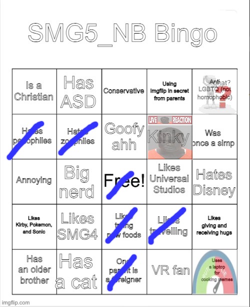 SMG5_NB bingo | image tagged in smg5_nb bingo | made w/ Imgflip meme maker