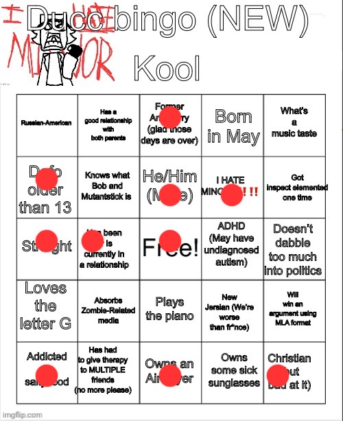 Ducc bingo (NEW) | image tagged in ducc bingo new | made w/ Imgflip meme maker
