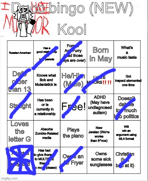 Ducc bingo (NEW) | image tagged in ducc bingo new | made w/ Imgflip meme maker