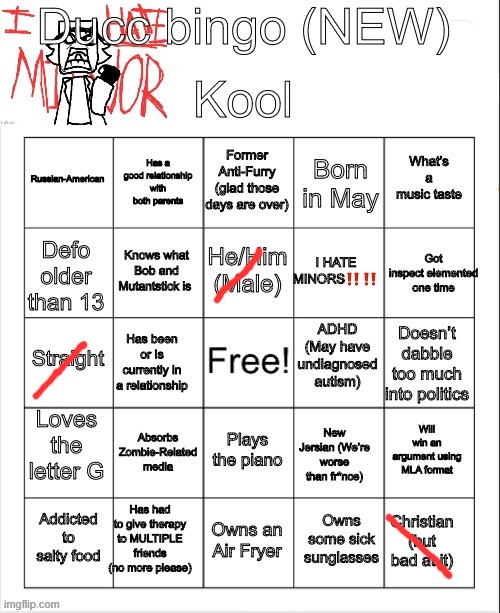 Ducc bingo (NEW) | image tagged in ducc bingo new | made w/ Imgflip meme maker