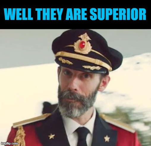 Captain Obvious | WELL THEY ARE SUPERIOR | image tagged in captain obvious | made w/ Imgflip meme maker