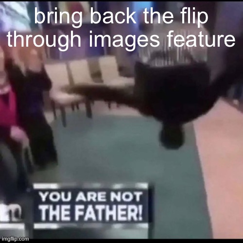 please | bring back the flip through images feature | image tagged in you are not the father | made w/ Imgflip meme maker