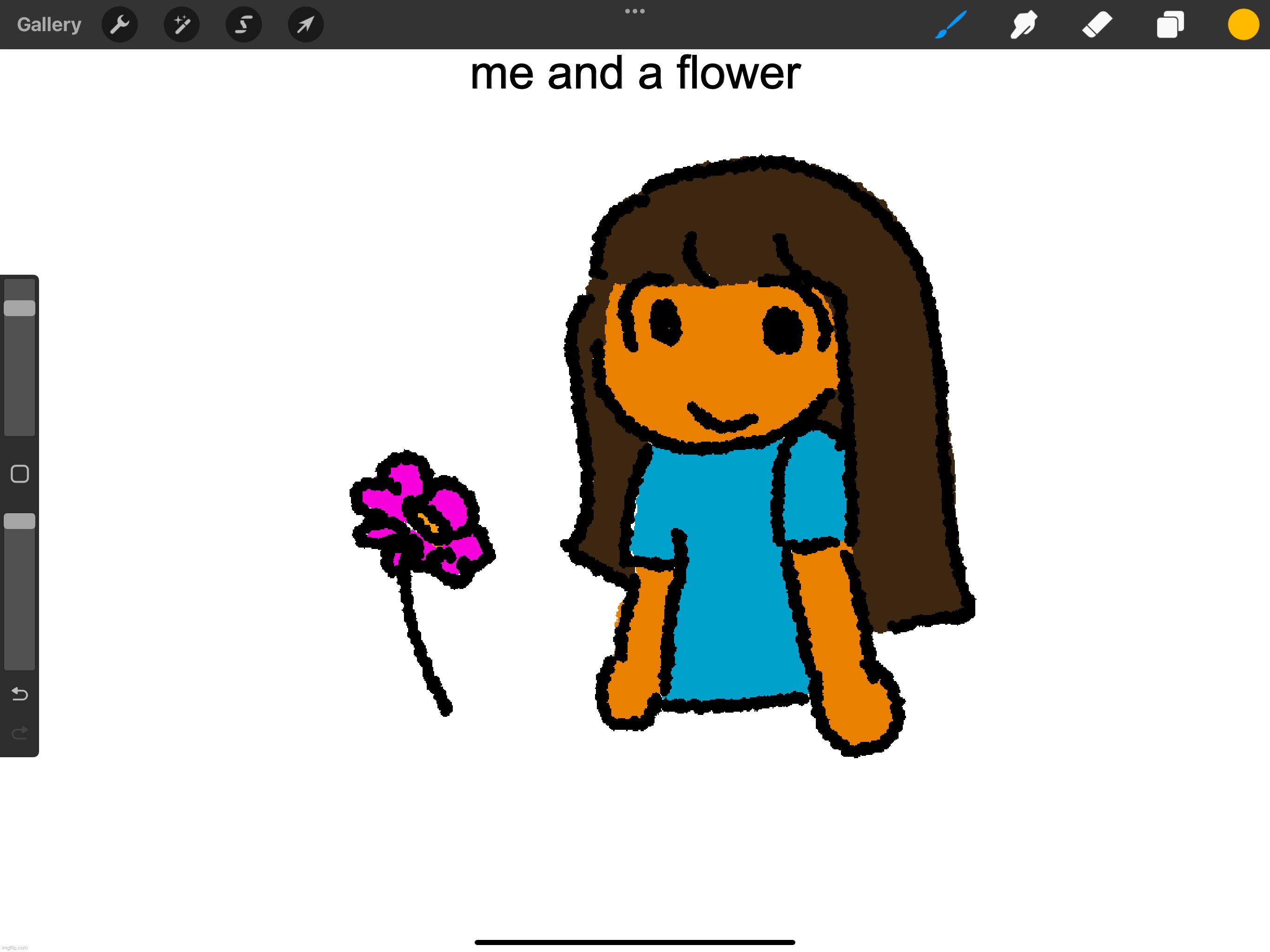 me and a flower | made w/ Imgflip meme maker