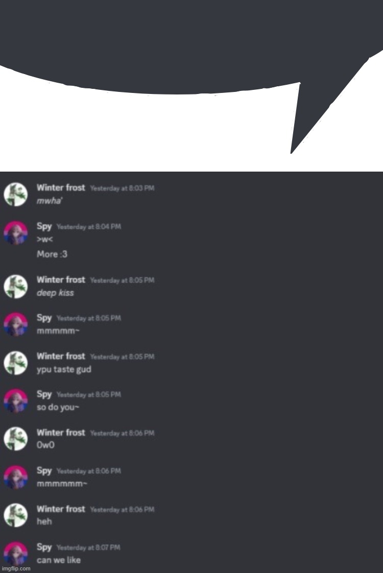 image tagged in discord speech bubble | made w/ Imgflip meme maker
