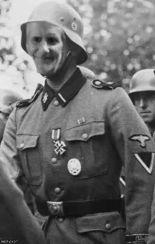Nazi Jeffrey | image tagged in nazi jeffrey | made w/ Imgflip meme maker