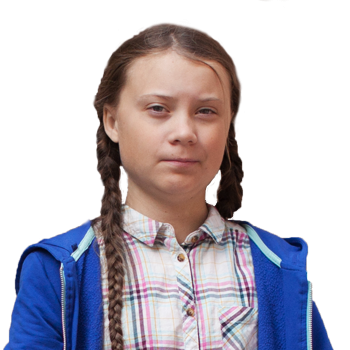 Greta Thunberg blue Blank Meme Template