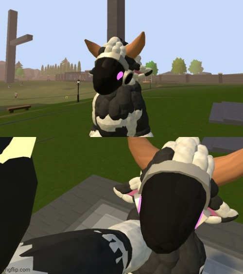 image tagged in rec room,furry,protogen | made w/ Imgflip meme maker