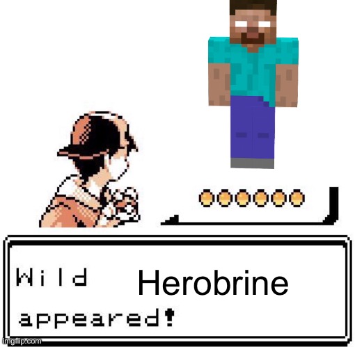 Blank Wild Pokemon Appears | Herobrine | image tagged in blank wild pokemon appears | made w/ Imgflip meme maker