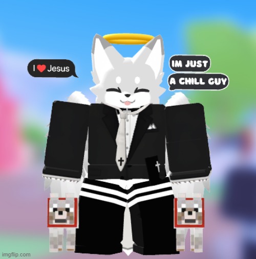 this lil snowball :3(taken in Roblox) | image tagged in snowball | made w/ Imgflip meme maker