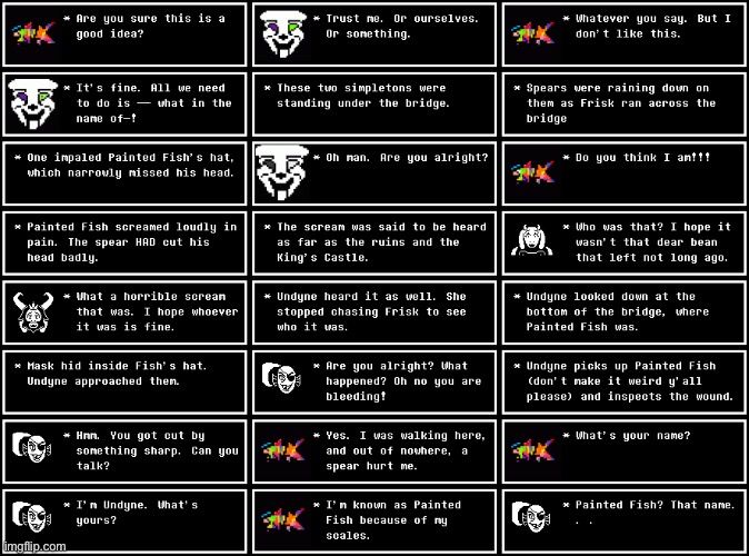 Chapter 6: The Fish, The Mask and The Undyne. | made w/ Imgflip meme maker