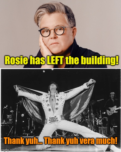 Hey, Ireland... No backsies!!! | Rosie has LEFT the building! Thank yuh... Thank yuh vera much! | image tagged in elvis | made w/ Imgflip meme maker