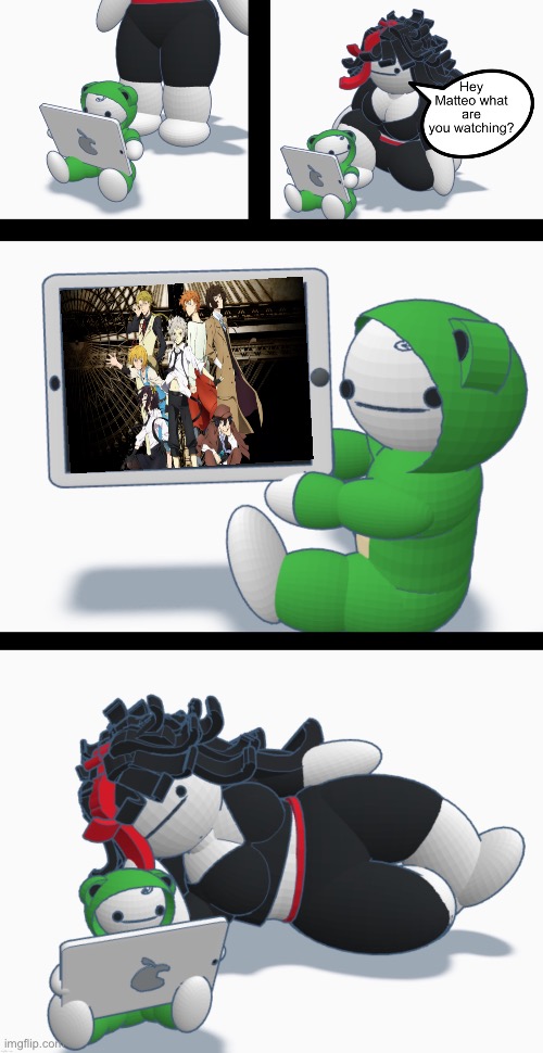 Hey Matteo what are you watching? (Good ending) | image tagged in hey matteo what are you watching good ending | made w/ Imgflip meme maker