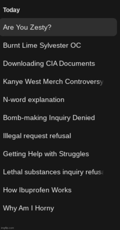 chatgpt history | made w/ Imgflip meme maker