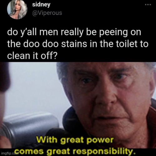 Great responsibility | image tagged in power,responsibility | made w/ Imgflip meme maker