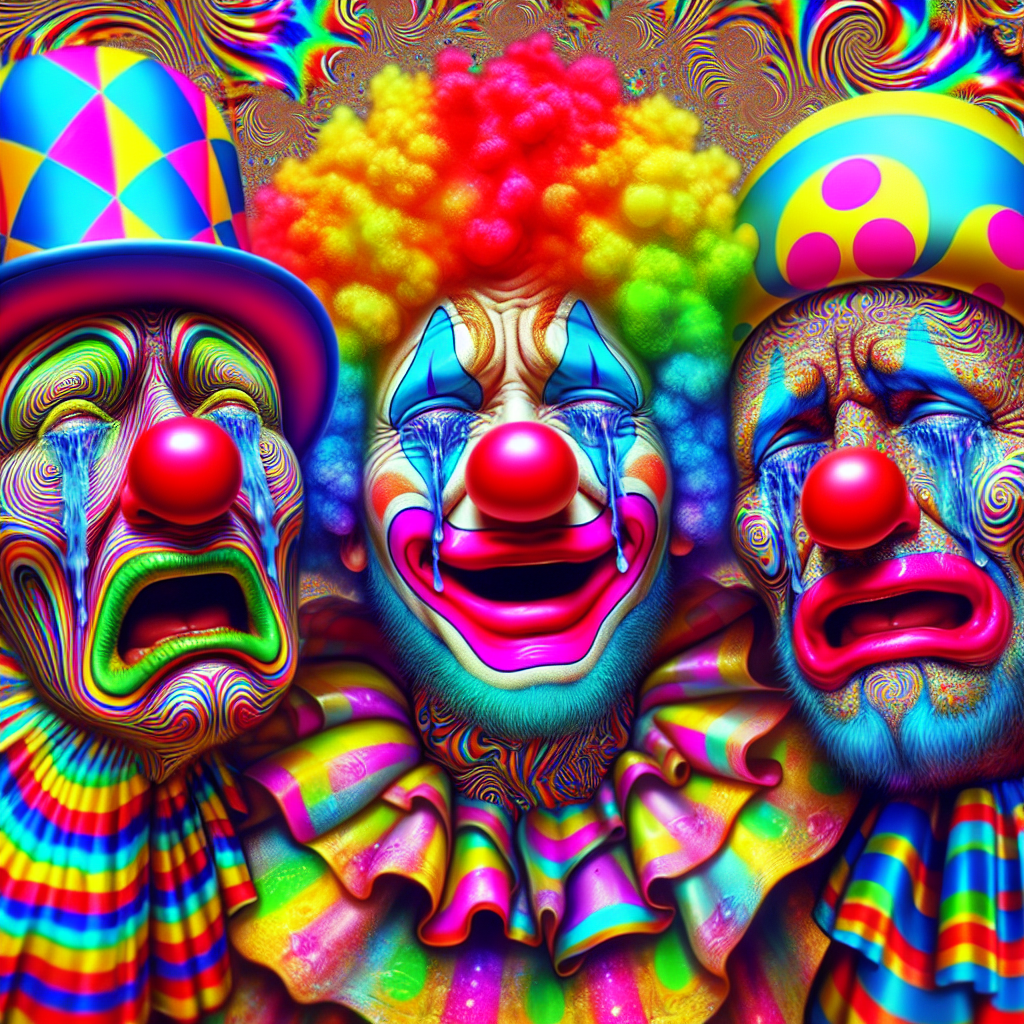 clowns on acid crying Blank Meme Template