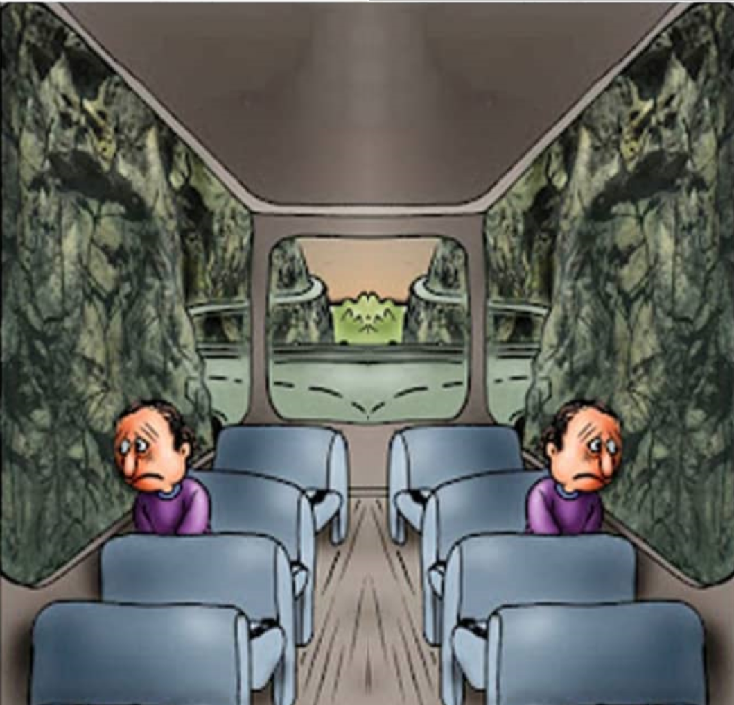 High Quality Two Sad guys on a bus Blank Meme Template